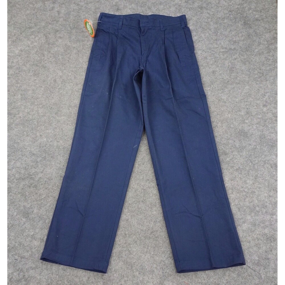 Ivy Crew Pants Mens 30x32 Navy Blue Pleated Khakis Michael Casual